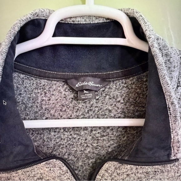 Eddie Bauer men’s big and tall quarter zip sweater size 3XL tall sweatshirt - Picture 3 of 6